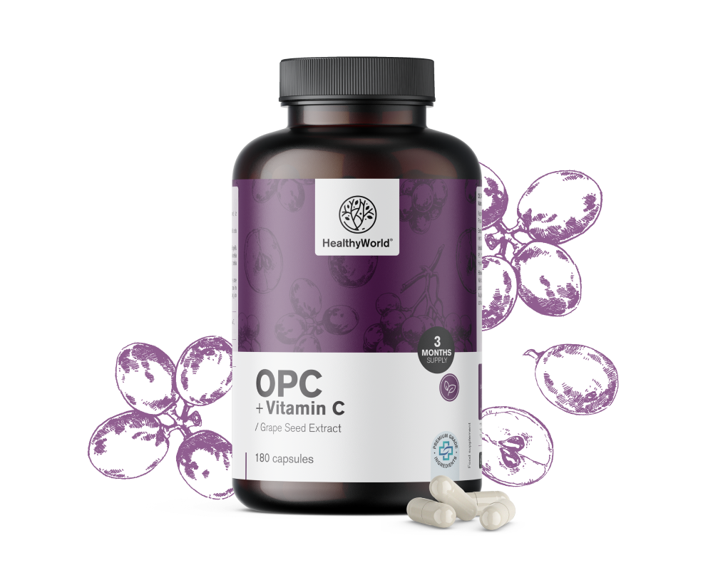 OPC - de sementes de uva + vitamina C