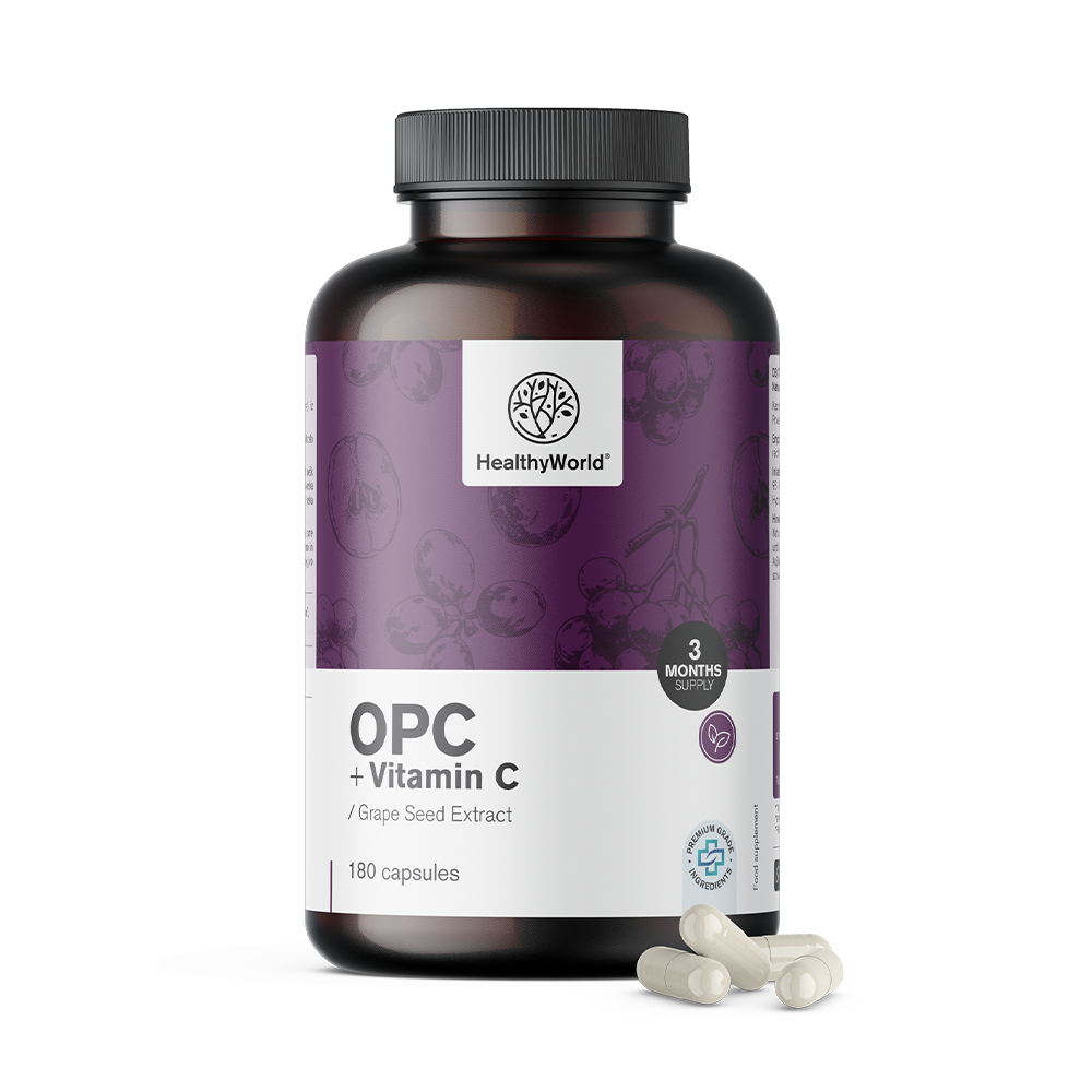 OPC + vitamina C em cápsulas