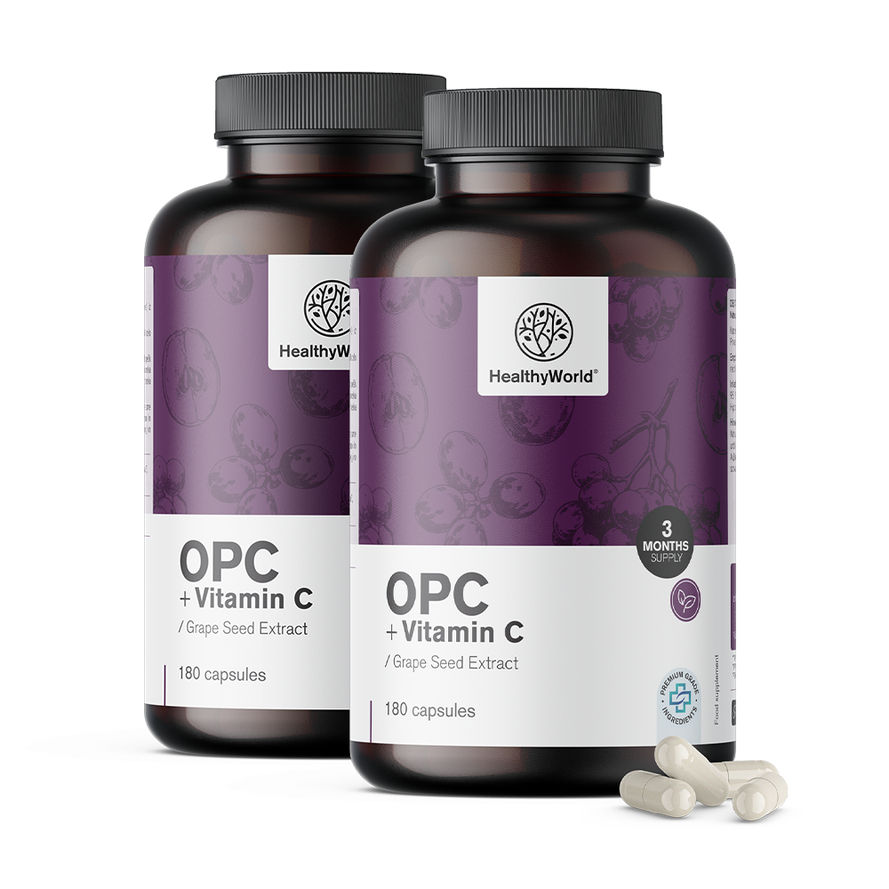 OPC + vitamina C em cápsulas