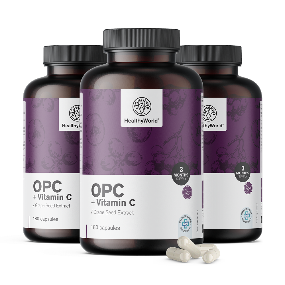 OPC + vitamina C em cápsulas