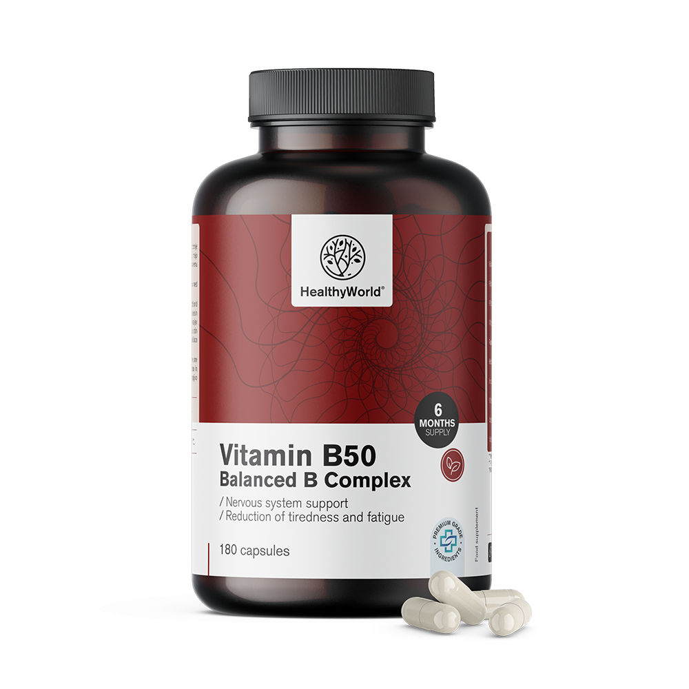 Cápsulas de complexo de vitamina B50