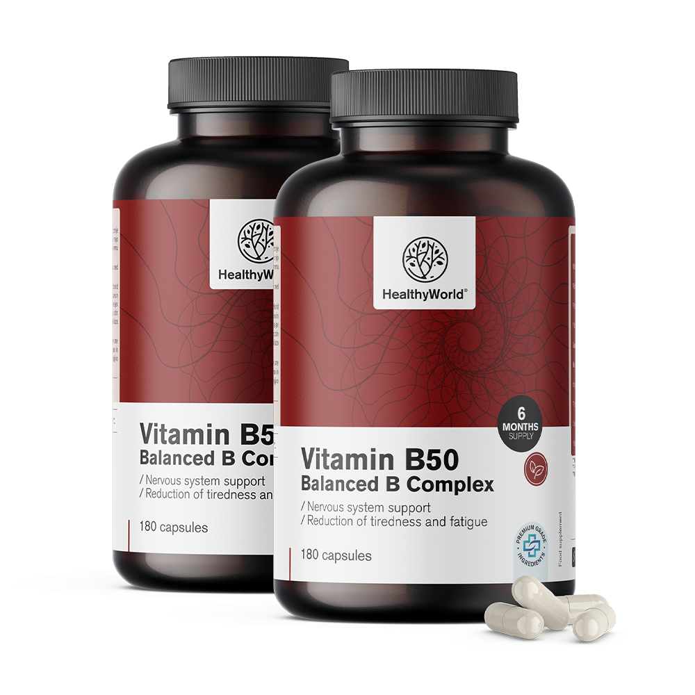 Cápsulas de complexo de vitamina B50