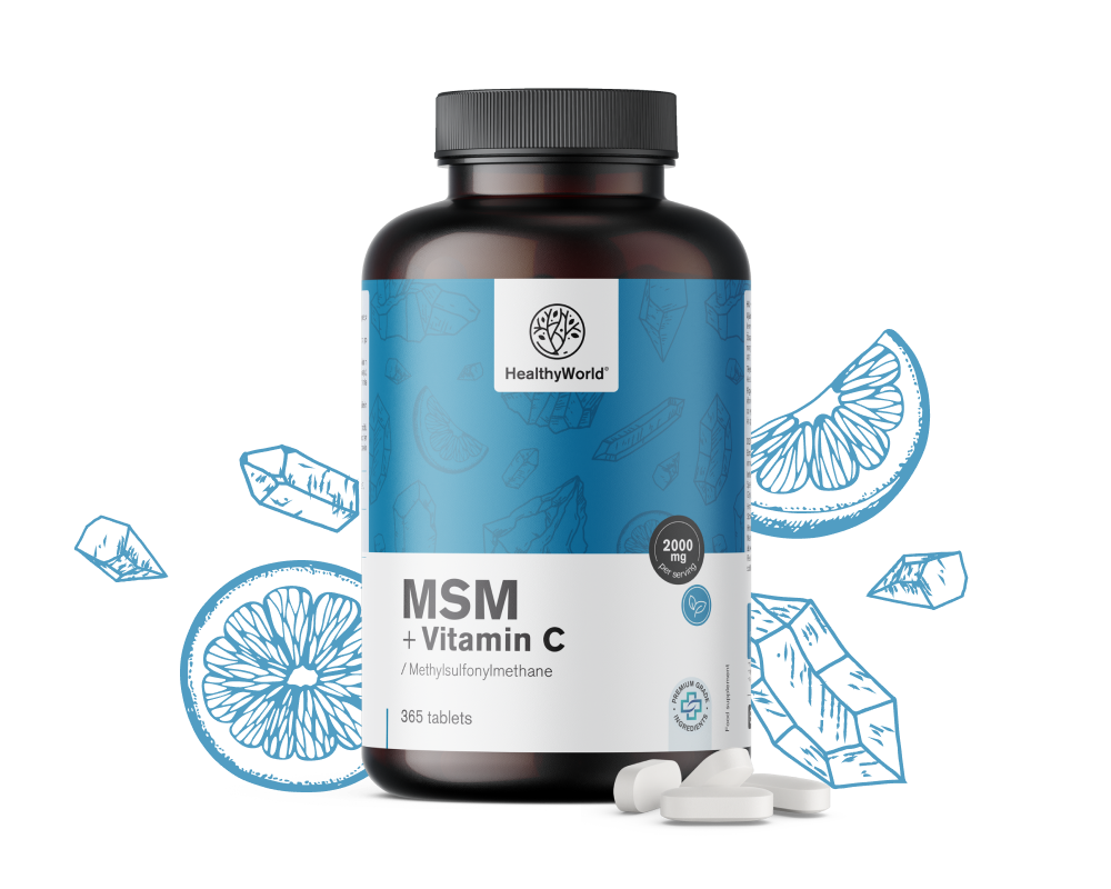 MSM 2000 mg – com vitamina C