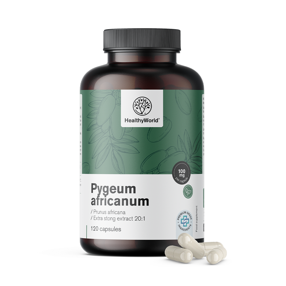 Pygeum – extrato de ameixa africana em cápsulas