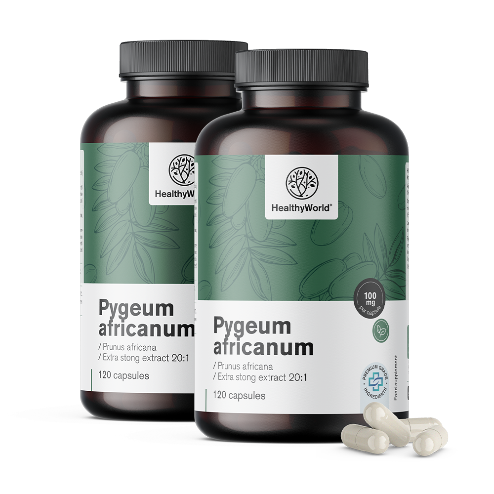 Pygeum – extrato de ameixa africana em cápsulas