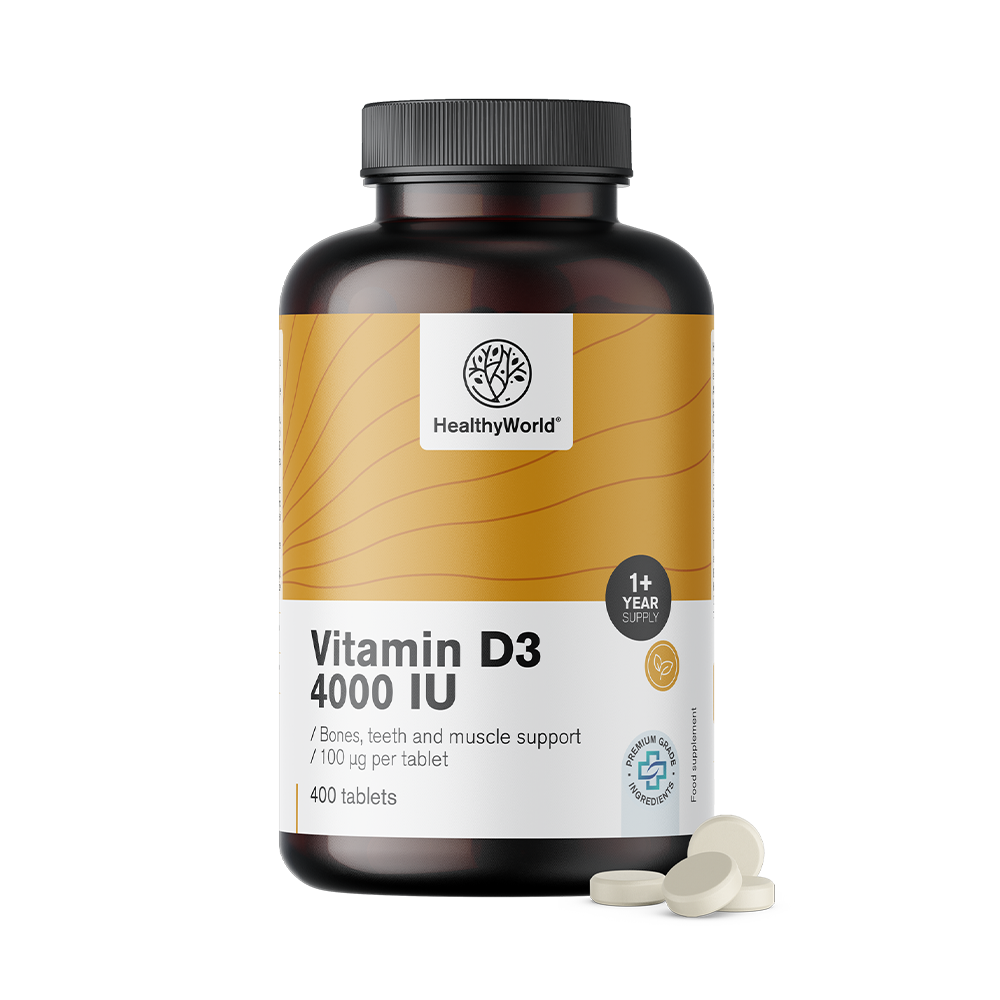 Vitamina D3 4000 UI em embalagem XL