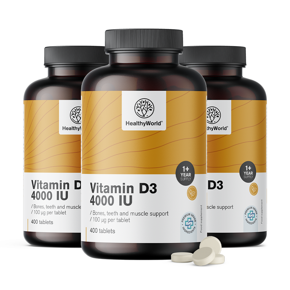 Vitamina D3 4000 UI em embalagem XL