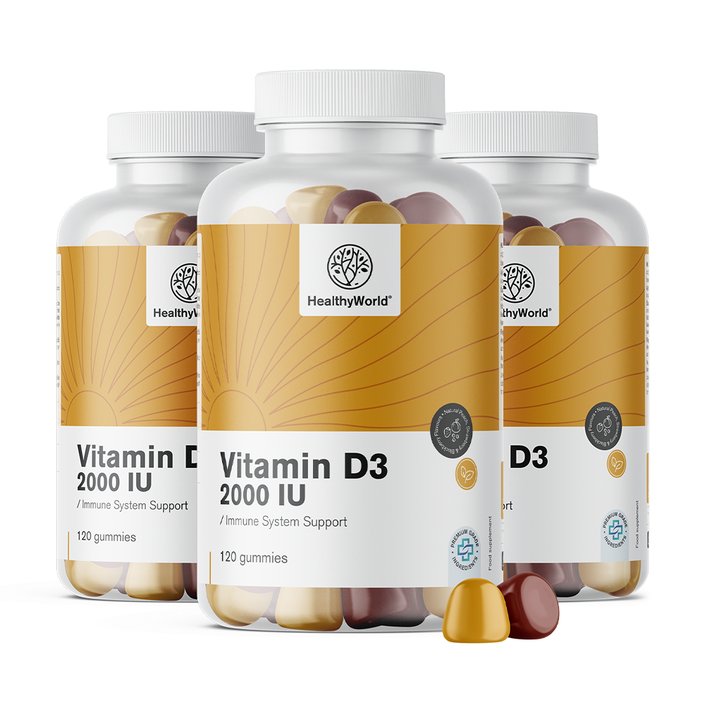 Vitamina D3 2000 UI em forma de gomas