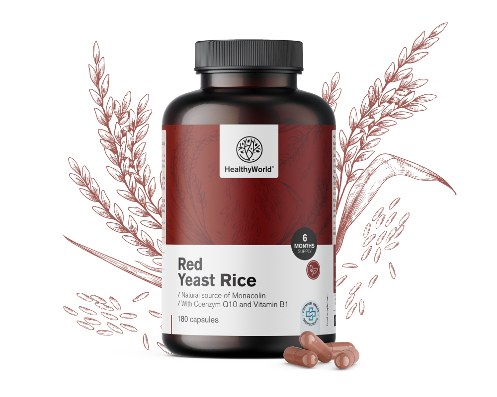 Levedura de Arroz Vermelho 250&nbsp;mg