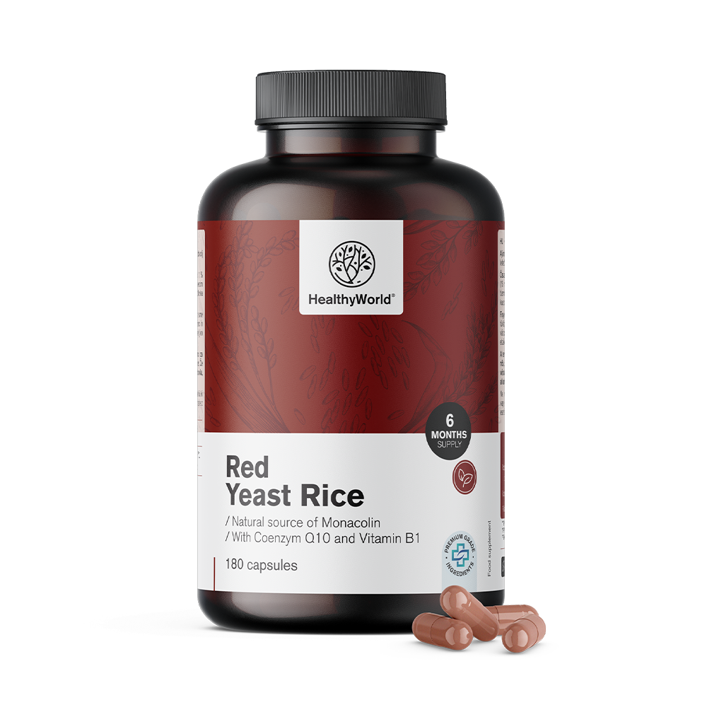 Arroz de levedura vermelha 250 mg em cápsulas
