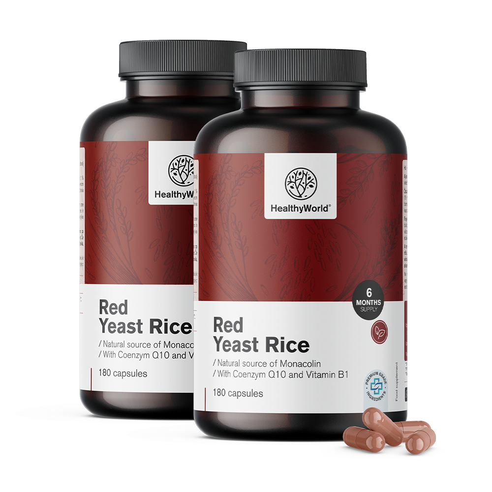Arroz de levedura vermelha 250 mg em cápsulas