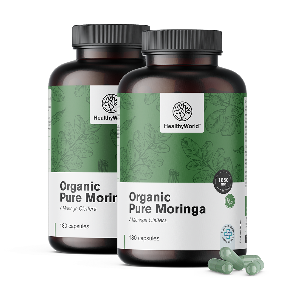 Moringa BIO em cápsulas de 1650 mg