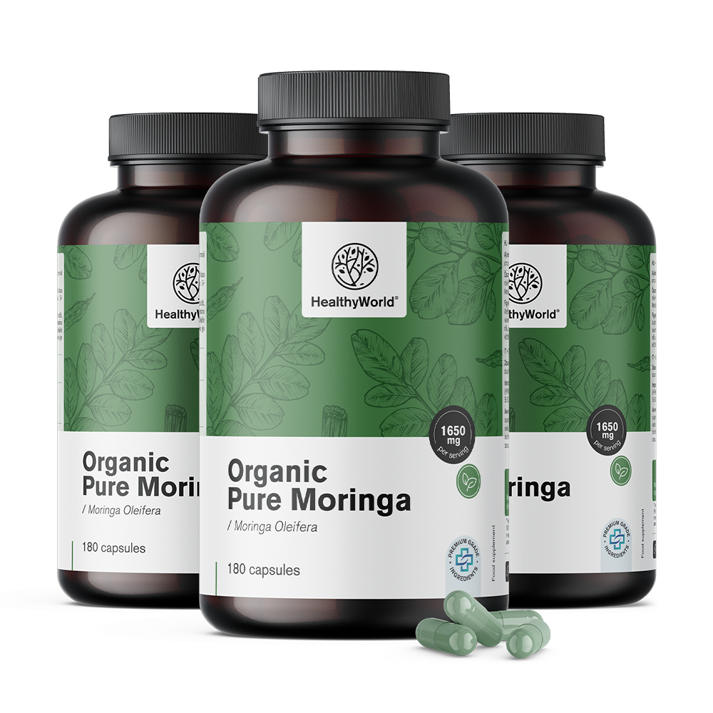 Moringa BIO em cápsulas de 1650 mg