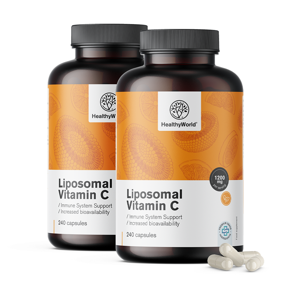 Vitamina C lipossómica 1200 mg com extrato de rosa mosqueta