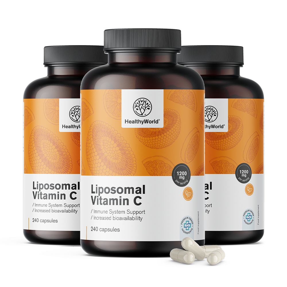 Vitamina C lipossómica 1200 mg com extrato de rosa mosqueta