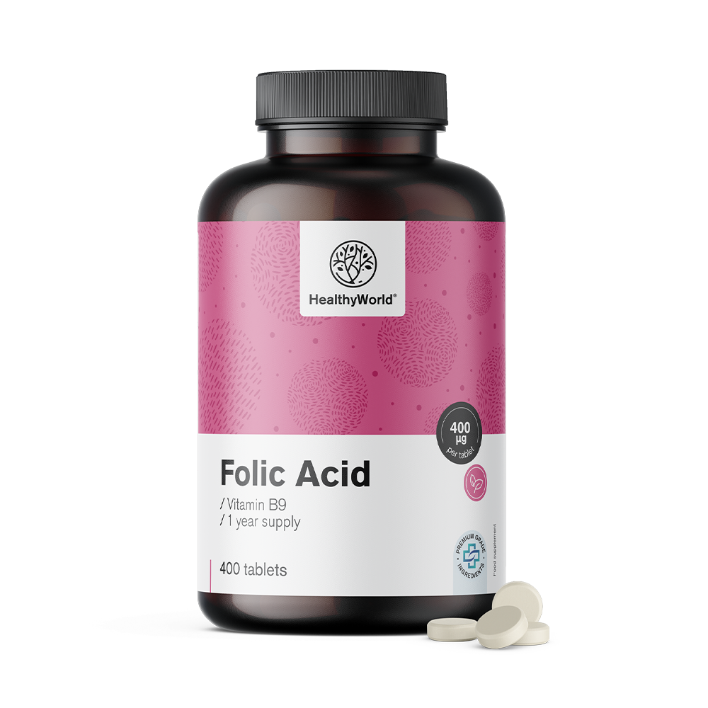 Ácido fólico 400 μg em comprimidos
