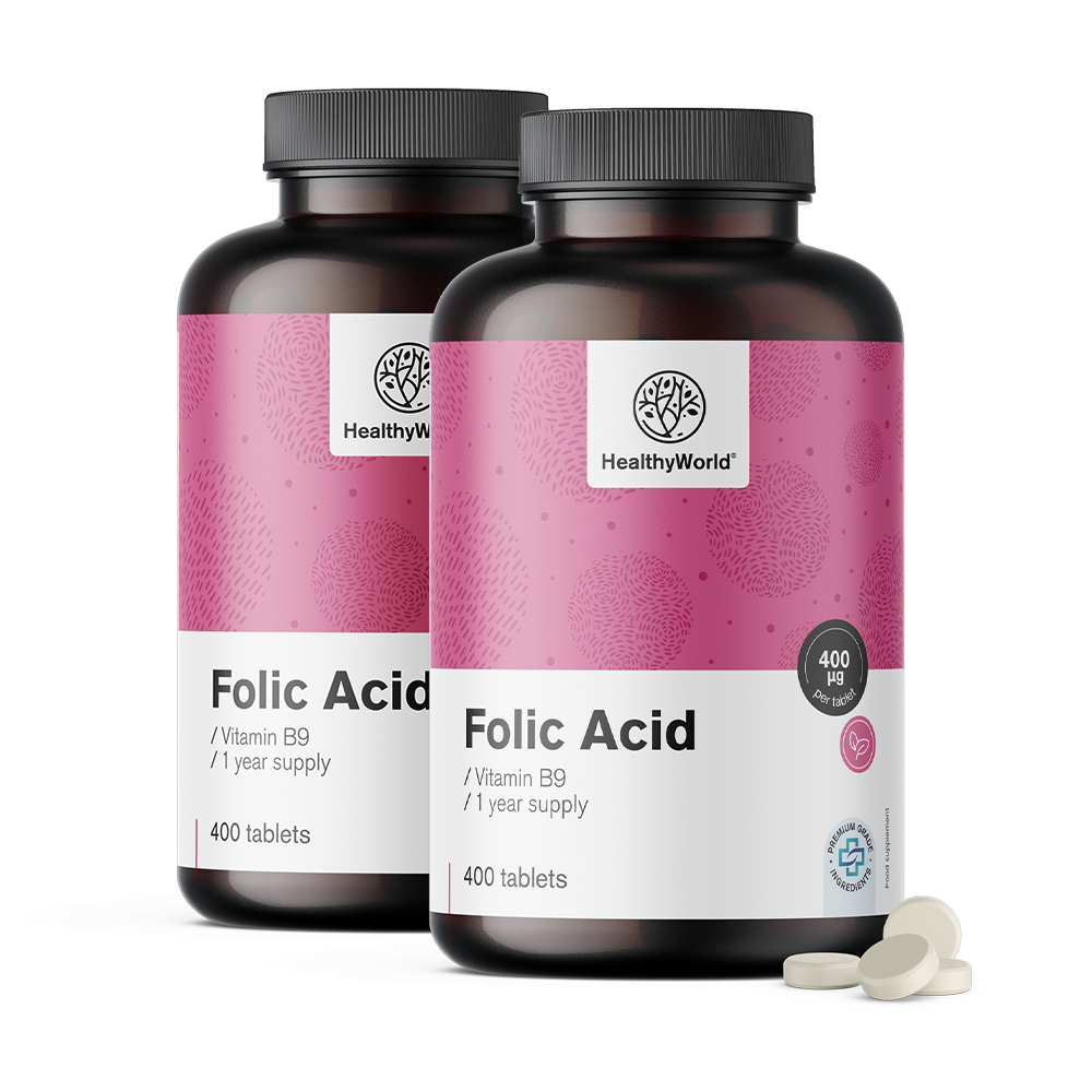 Ácido fólico 400 μg em comprimidos