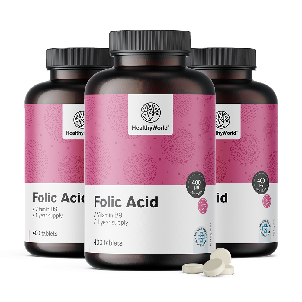 Ácido fólico 400 μg em comprimidos
