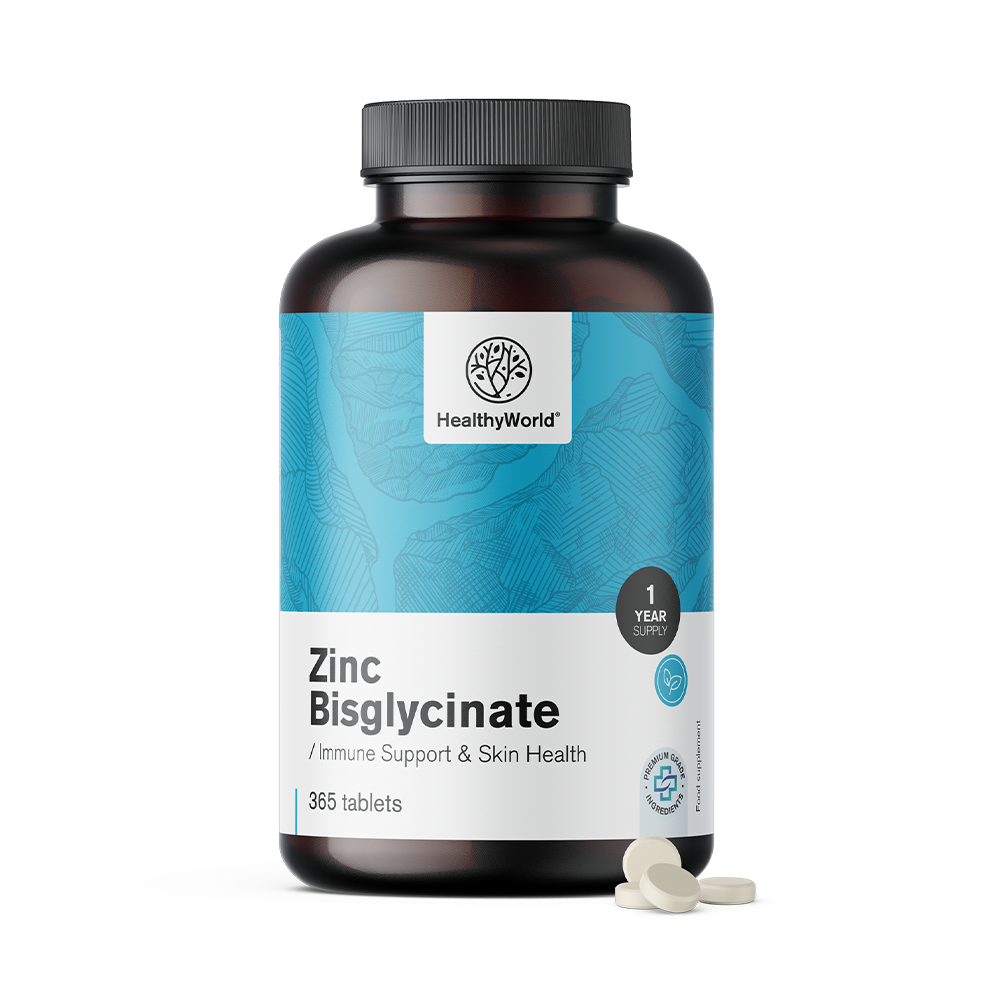 Bisglicinato de zinco 15 mg em comprimidos