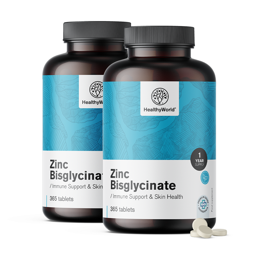 Bisglicinato de zinco 15 mg em comprimidos