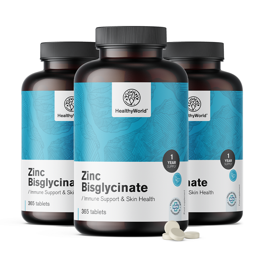 Bisglicinato de zinco 15 mg em comprimidos