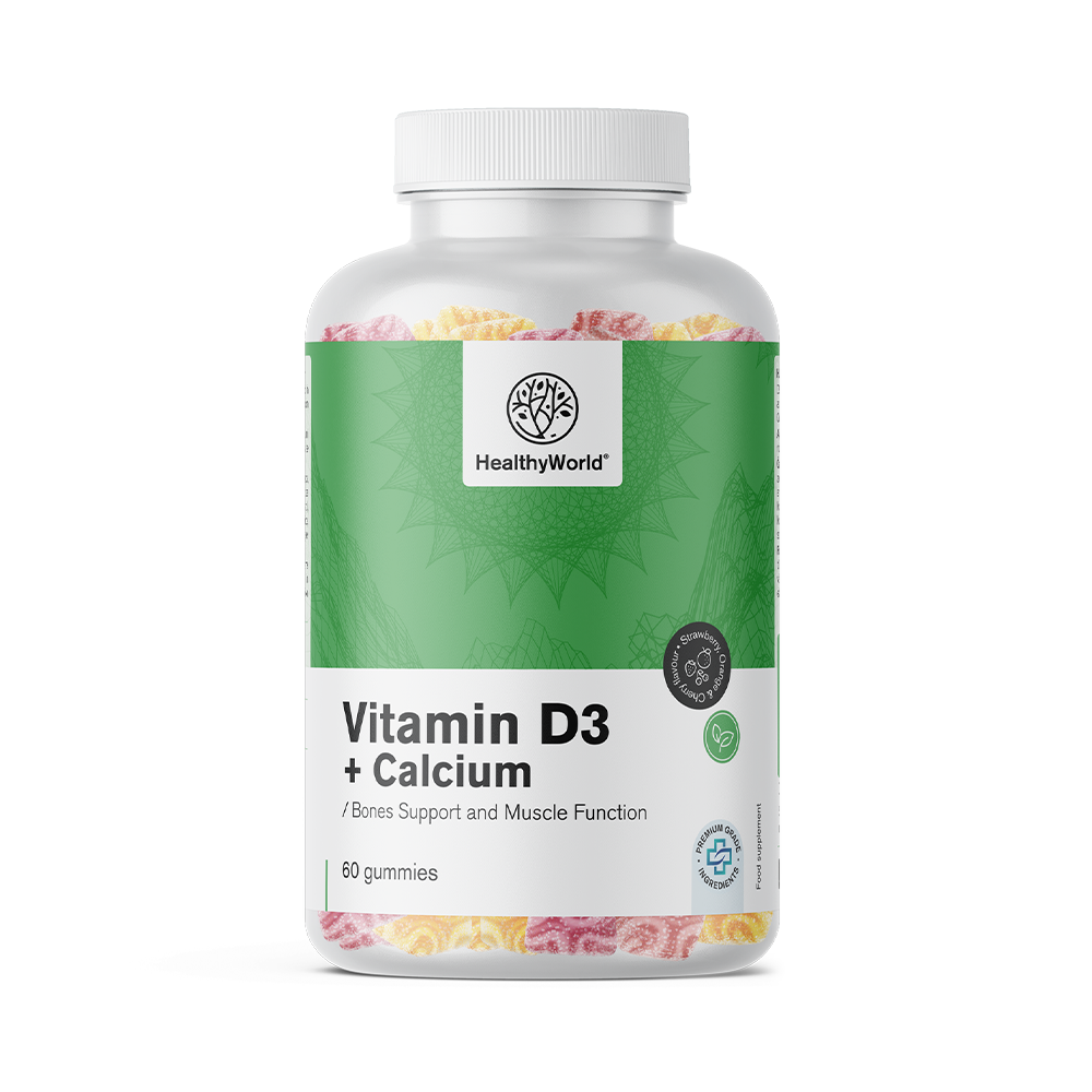 Vitamina D3 + Cálcio em gomas