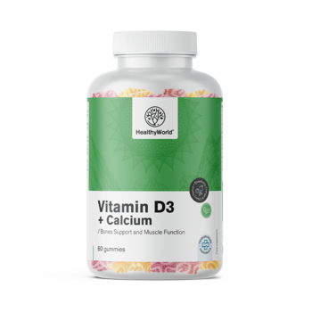 Vitamina D3 + Cálcio, 60 gomas