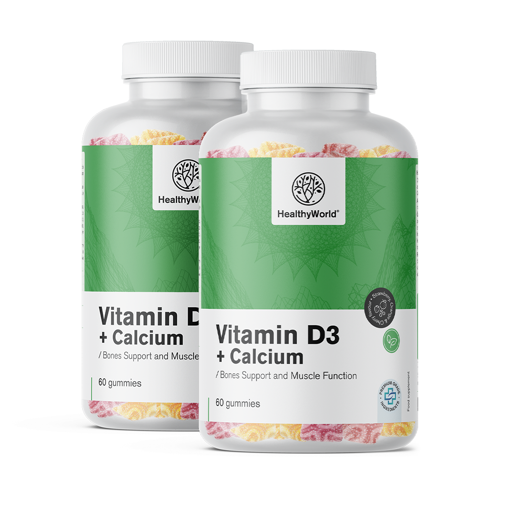 Vitamina D3 + Cálcio em gomas