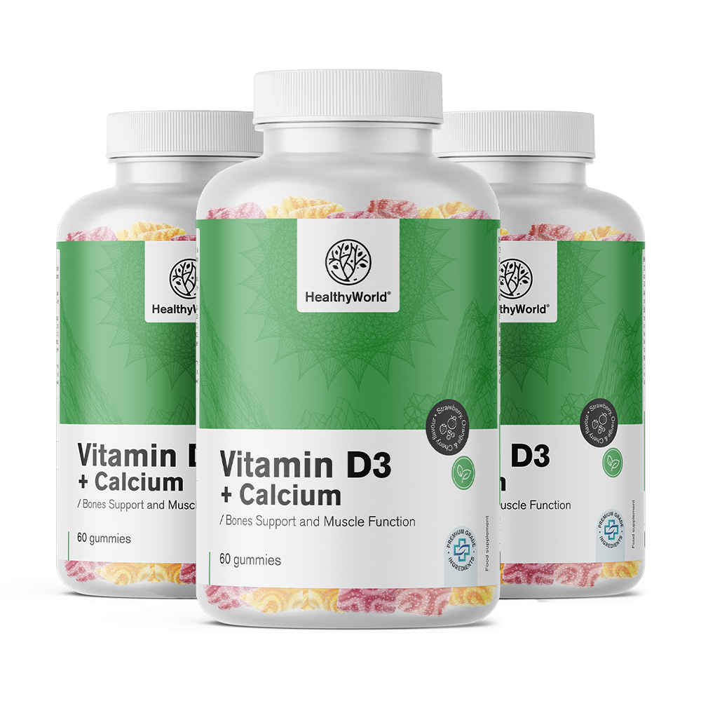 Vitamina D3 + Cálcio em gomas