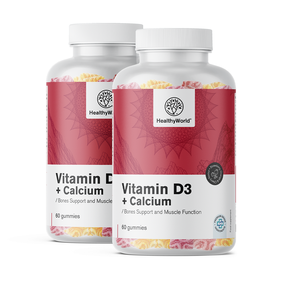 Vitamina D3 + Cálcio em gomas