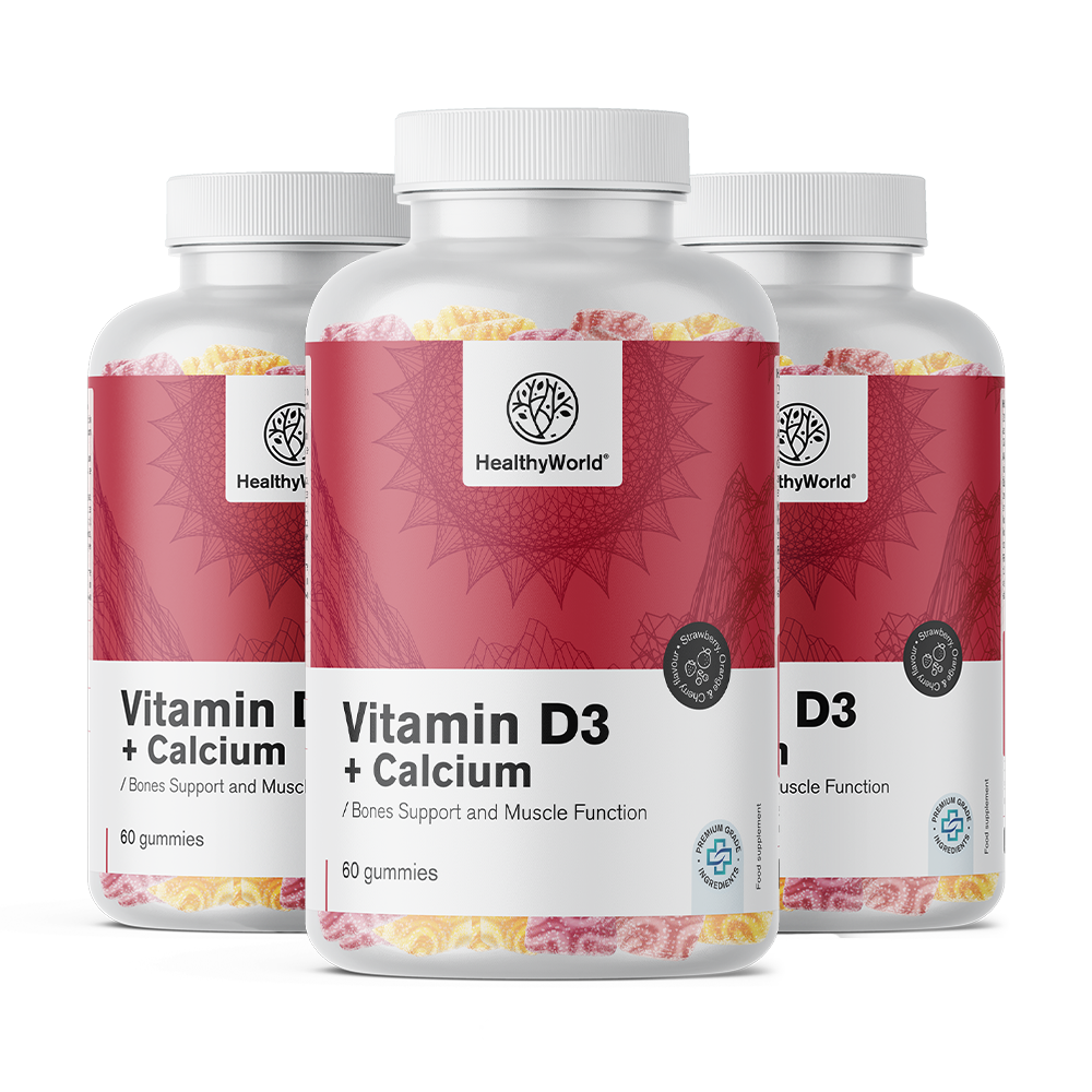 Vitamina D3 + Cálcio em gomas
