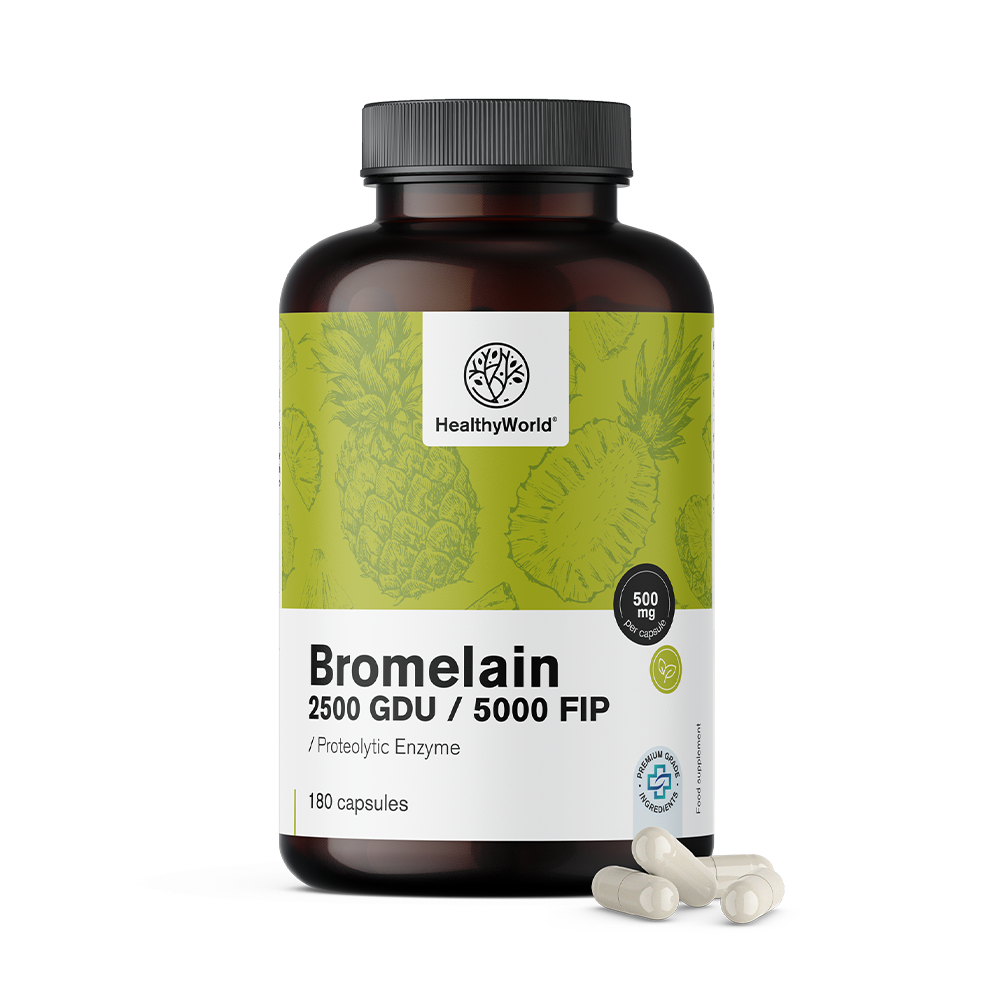 Bromelaína 500 mg em cápsulas