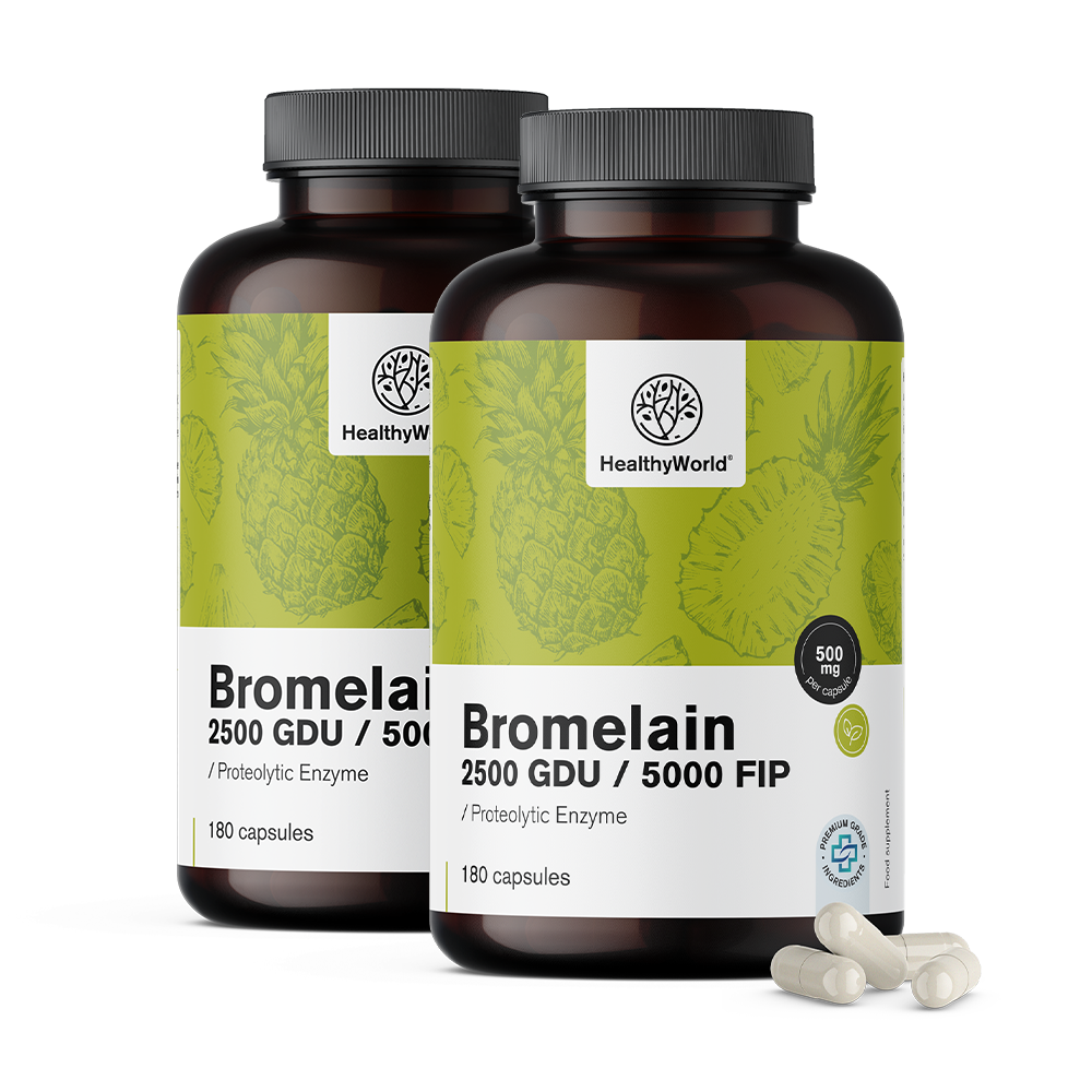 Bromelaína 500 mg em cápsulas