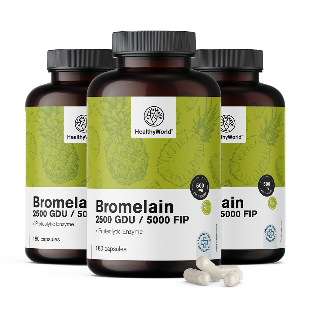 Bromelaína 500 mg em cápsulas