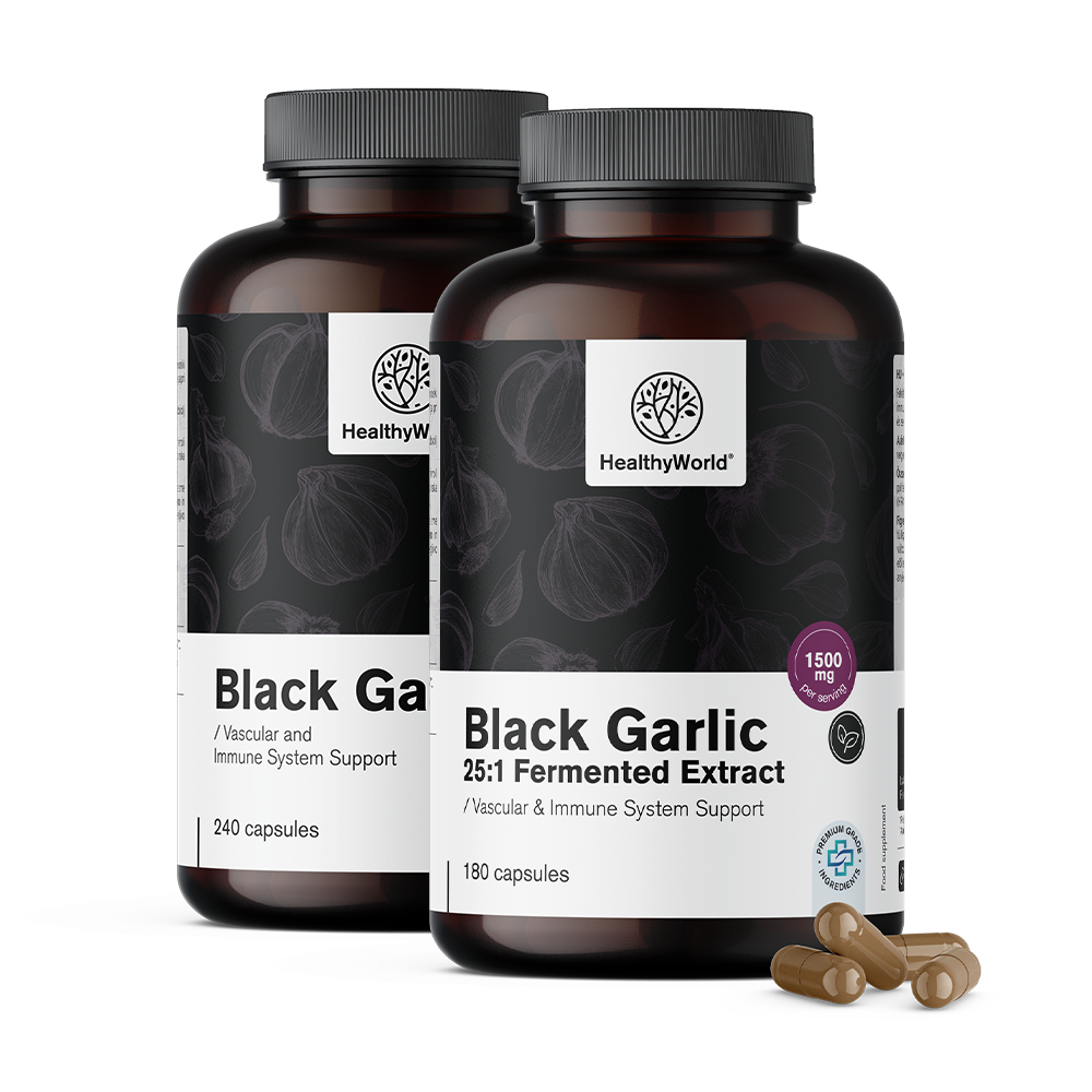 Alho negro 1500 mg em cápsulas