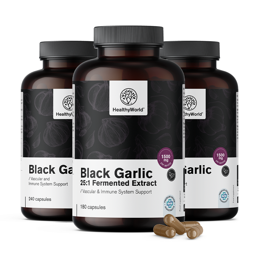 Alho negro 1500 mg em cápsulas
