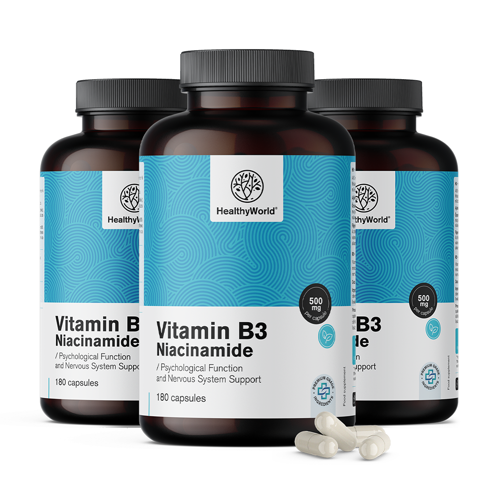 Vitamina B3 500 mg em cápsulas