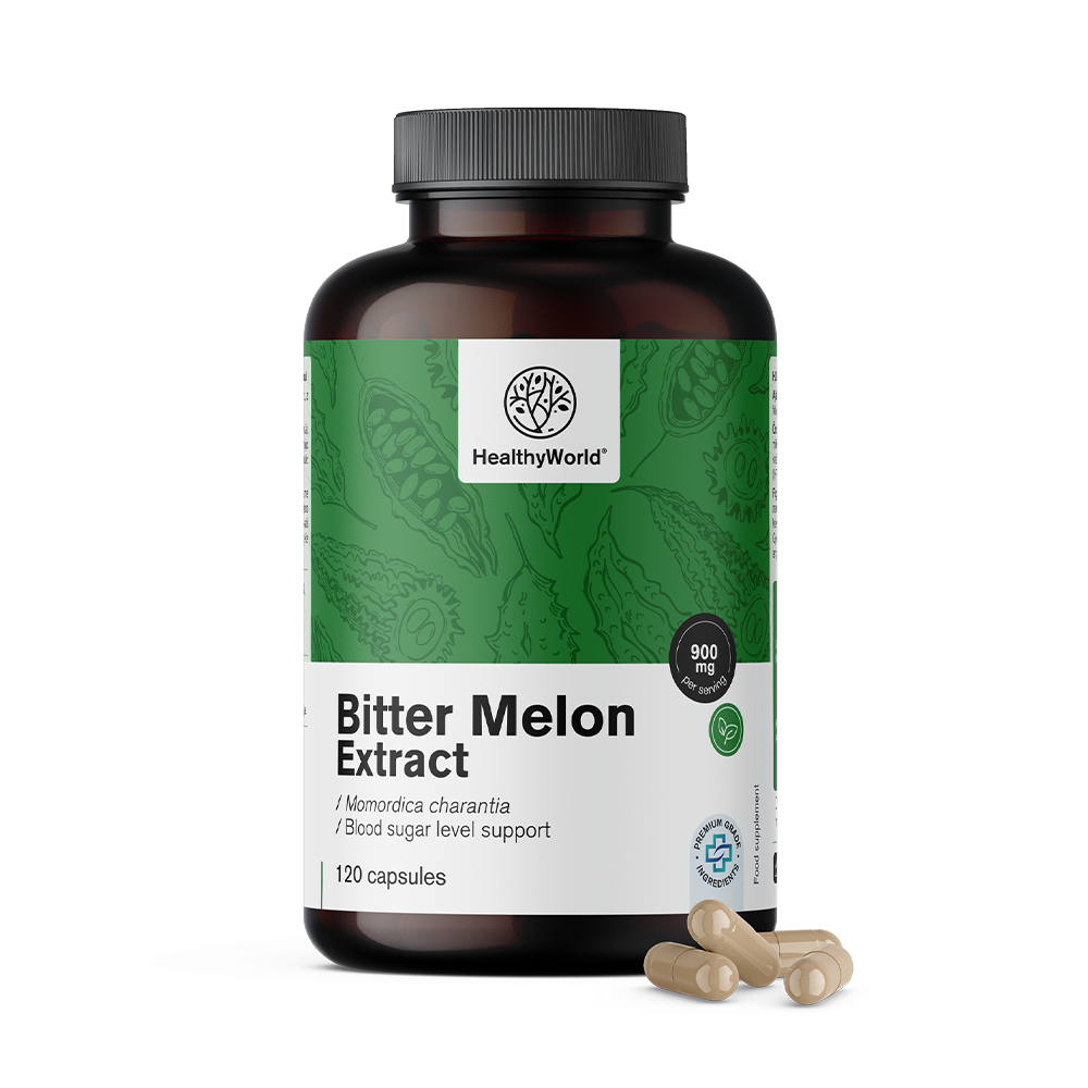 Melão amargo 900 mg em cápsulas