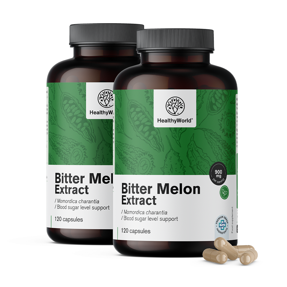 Melão amargo 900 mg em cápsulas