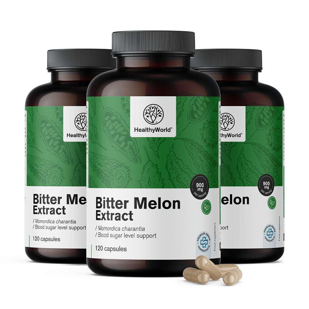 Melão amargo 900 mg em cápsulas