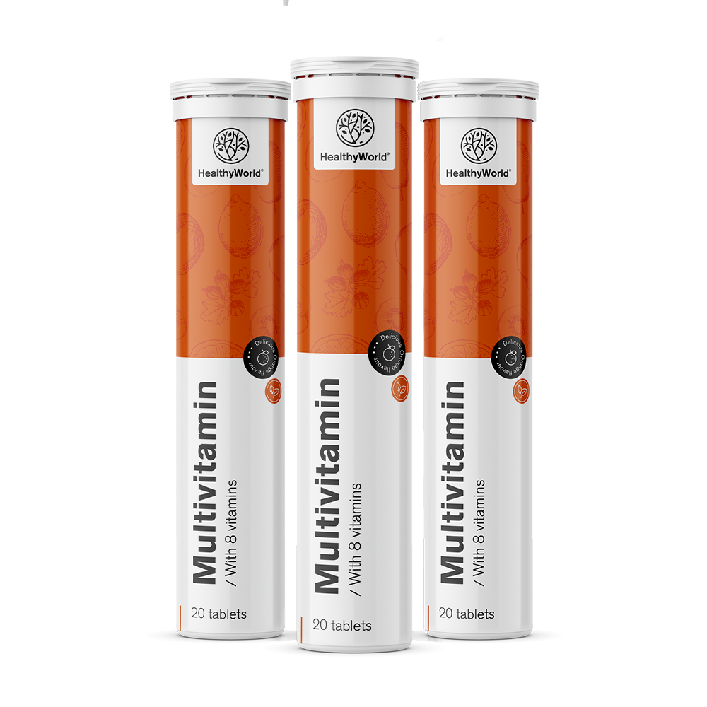 Pastilhas efervescentes com multivitaminas