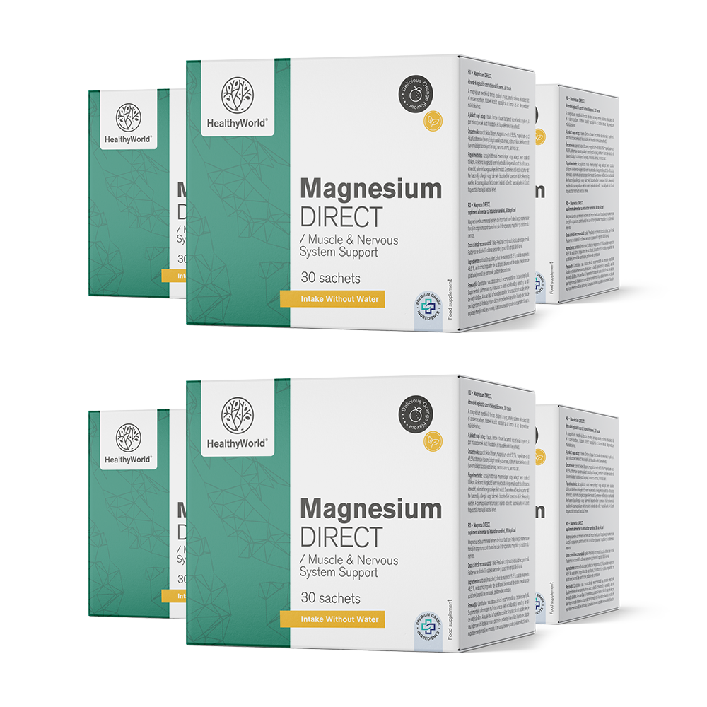 Magnésio DIRECT 400 mg com sabor a laranja