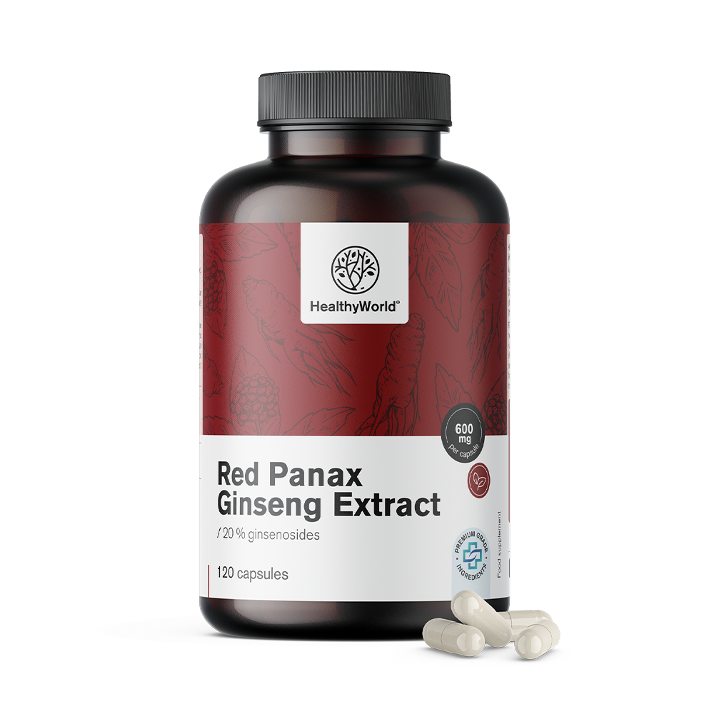 Red Panax Ginseng – extrato de ginseng vermelho 600 mg