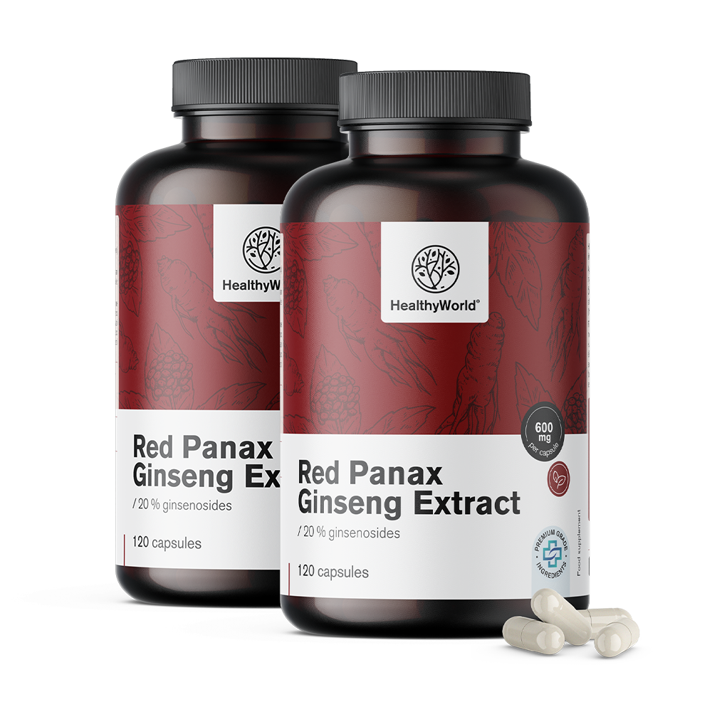 Red Panax Ginseng – extrato de ginseng vermelho 600 mg