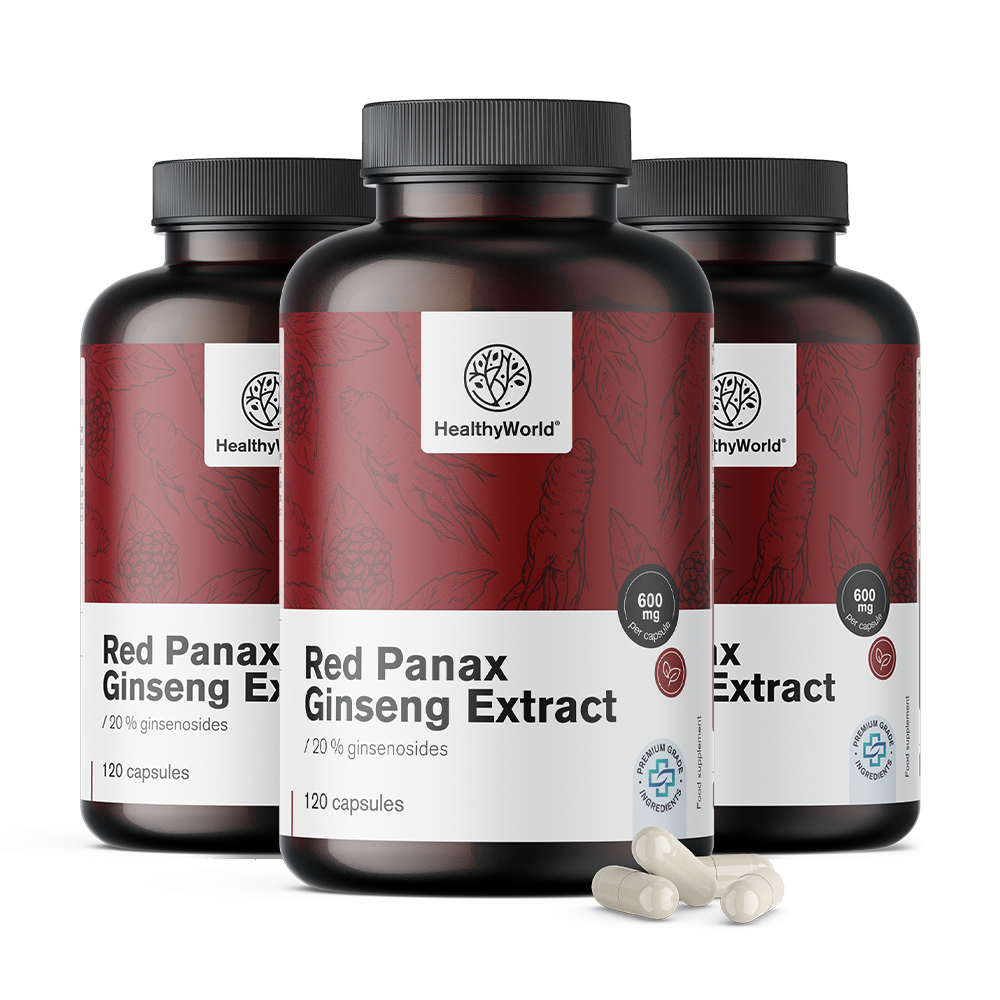 Red Panax Ginseng – extrato de ginseng vermelho 600 mg