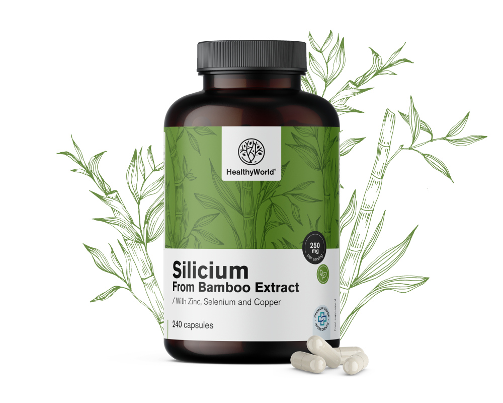 Silício 250 mg – de extrato de bambu