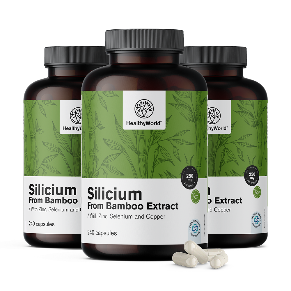 Silício 250 mg – de extrato de bambu
