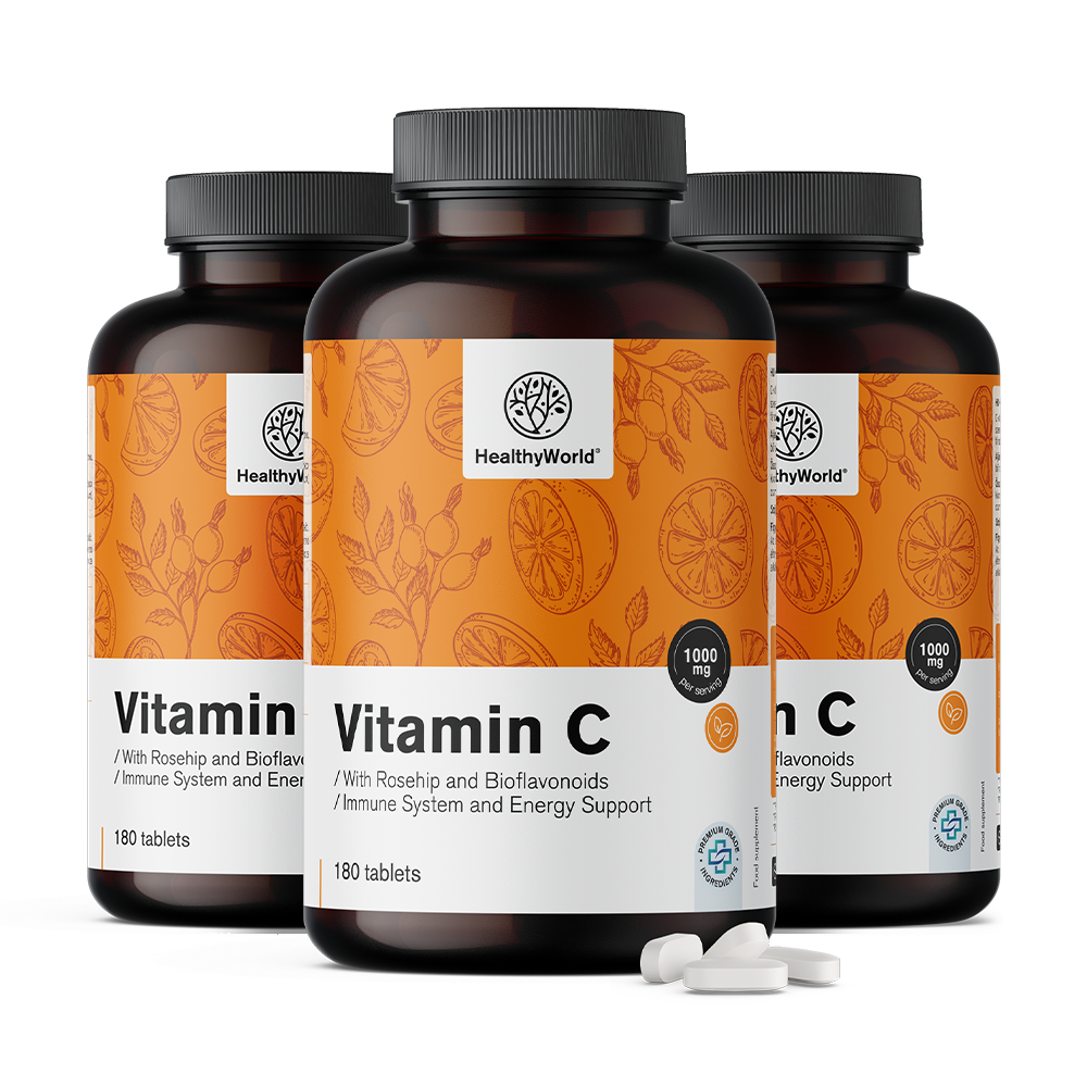Vitamina C 1000 mg – com rosa mosqueta e bioflavonoides