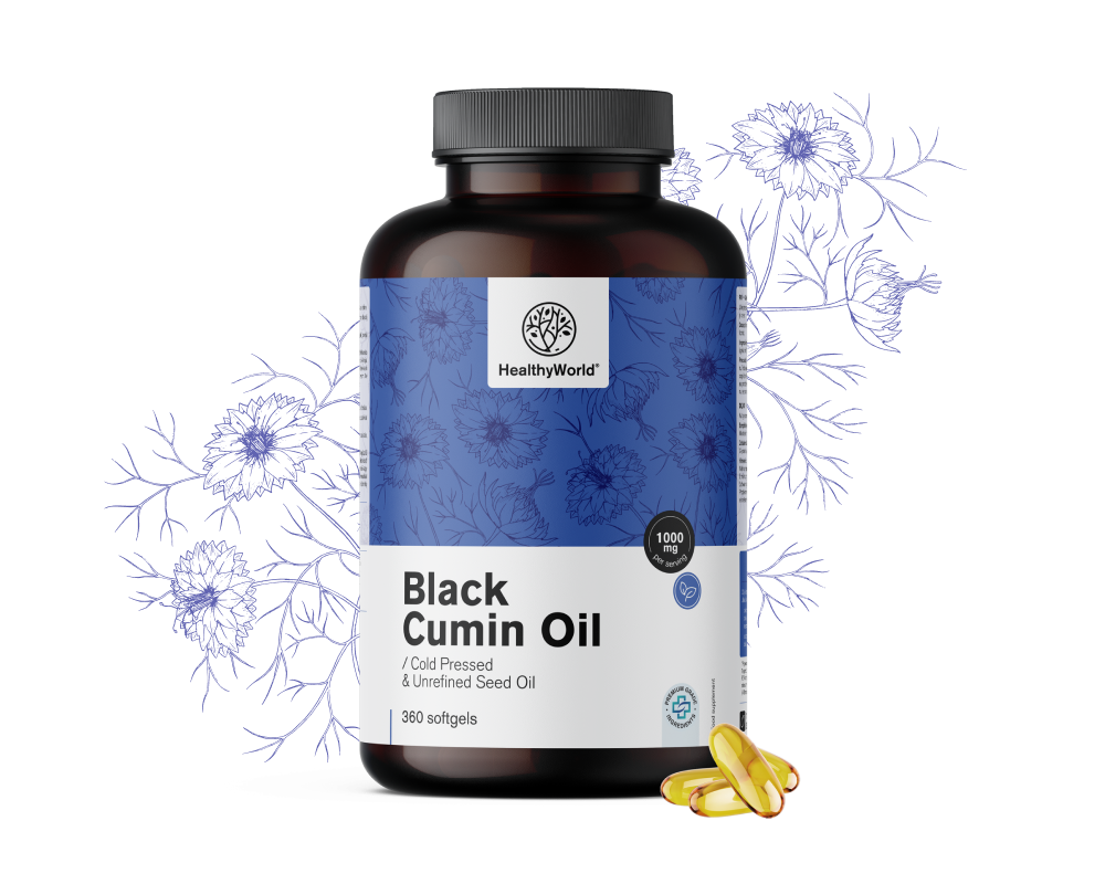 Óleo de cominho preto 1000&nbsp;mg