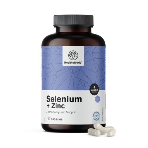 Selénio + zinco, 120 cápsulas